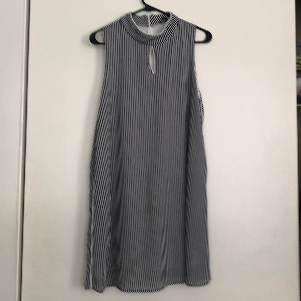 Small Parlour Black and white striped dress.
